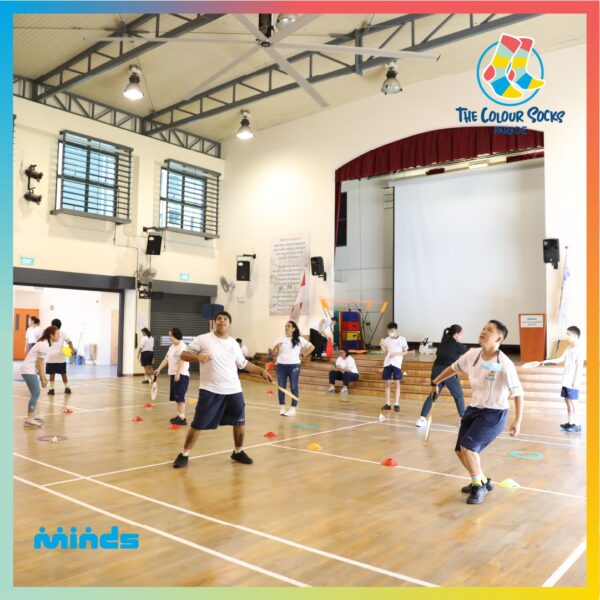 Minds organises a sports event called The Colour Socks for children with intellectual disabilities to enjoy.
