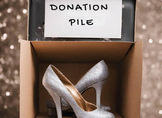 Jimmy Choo shoes in a donation pile by mistake