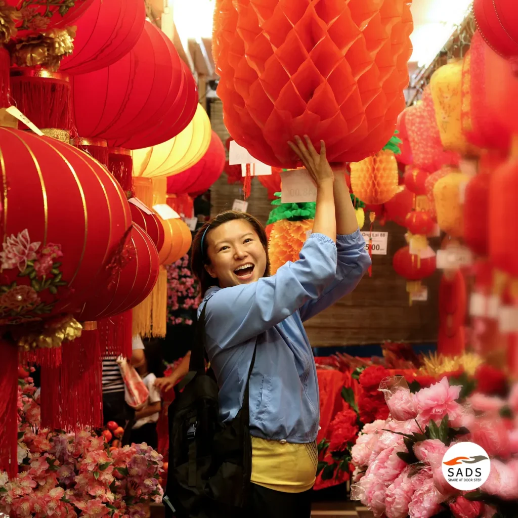 Lady celebrating Chinese Lunar New Year ready to donate preloved goods